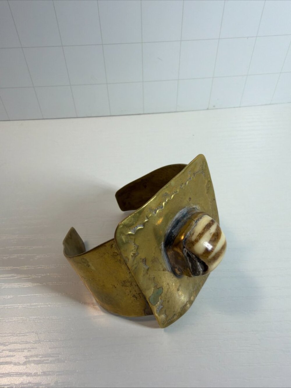 Vintage Textured Cuff Bracelet
